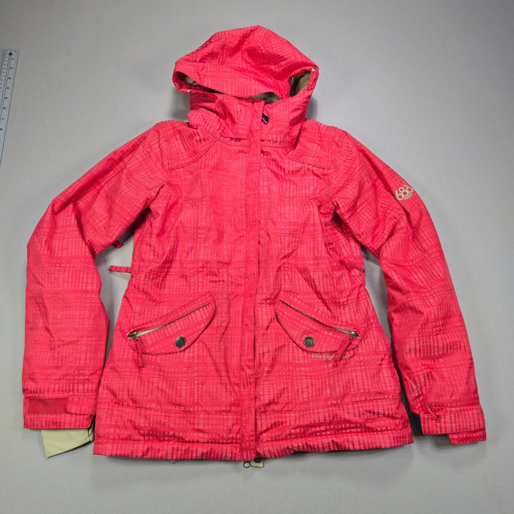 686 Reserved Luster Ski Snowboard Jacket Womens‎ XS Pink Insulated Waterproof